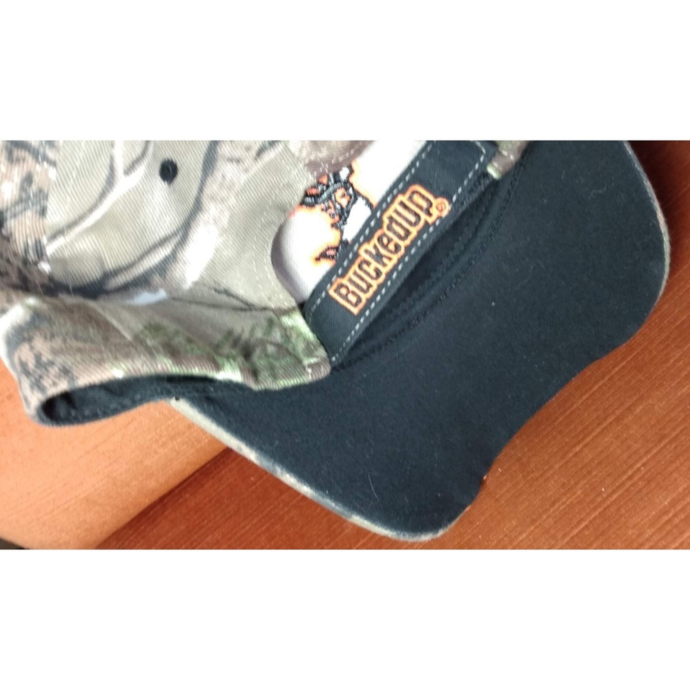 Bucked Up‎ Two-Toned Camo Hybrid Trucker 3D Puff Embroidery Antler Flame Dad Hat - Picture 3 of 5